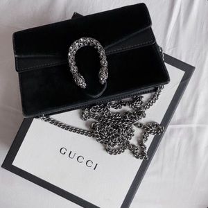 GUCCI Velvet Super Mini Dionysus Shoulder Bag